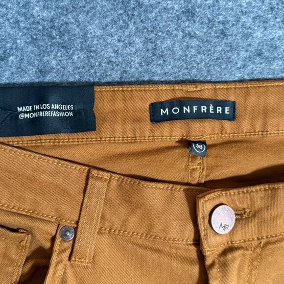 Monfrere Mens Brando Chino Pants Toffee Brown Sz 38x36‎ Stretch Slim Comfy NWT - Picture 6 of 14